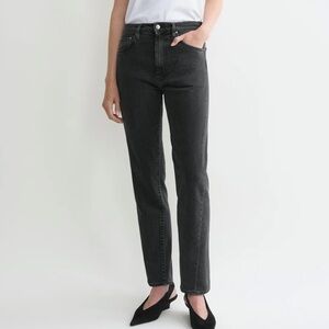 Toteme Straight Leg Twisted Seam Cotton Jeans – Washed Grey – Size 26